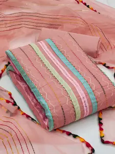 KALINI Embroidered Unstitched Dress Material