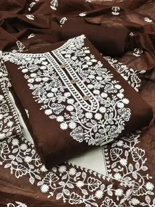 KALINI Embroidered Unstitched Dress Material