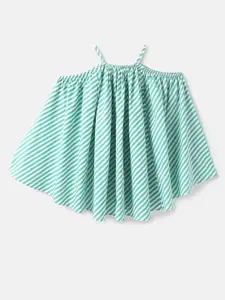United Colors of Benetton Striped A-Line Cotton Dress