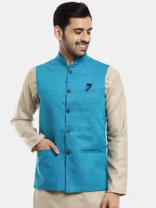 V-Mart Men Self-Design Woven Nehru Jacket