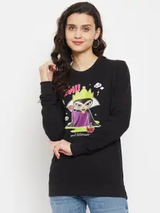 Disney by Wear Your Mind Women Graphic Printed Pullover Sweatshirt