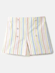 United Colors of Benetton Girls Striped Cotton Shorts