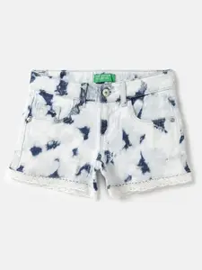 United Colors of Benetton Girls Dyed Cotton Denim Shorts