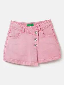 United Colors of Benetton Girls Pure Cotton Straight Mini Skirt