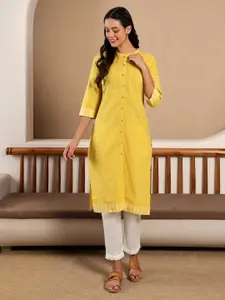 W Women Striped Pure Cotton Kurta