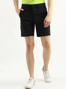 United Colors of Benetton Men Black Slim Fit Shorts