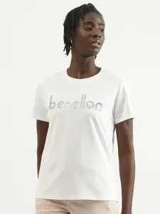 United Colors of Benetton Women Typography Printed T-shirt