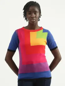 United Colors of Benetton Women Colourblocked T-shirt
