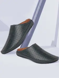 FAUSTO Men Lightweight Slip-On Perforations PU Mojaris