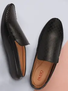 FAUSTO Men Lightweight Slip-On Textured PU Mojaris