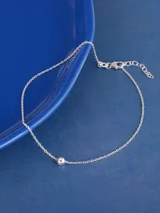 GIVA 925 Silver Minimal Bead Anklet