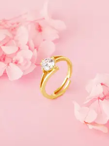 GIVA 925 Silver Golden Gleam Dream Ring