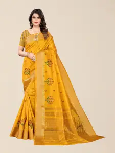 SERONA FABRICS Ethnic Motifs Zari Silk Cotton Mysore Silk Saree