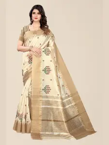 SERONA FABRICS  Floral Zari Silk Cotton Mysore Silk Saree