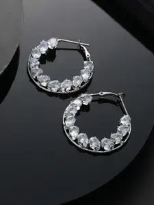 Priyaasi Silver -Plated Contemporary Drop Earrings