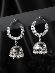 Priyaasi Silver-Plated Contemporary Drop Earrings