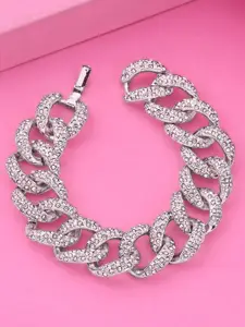 Estele Women Silver-Plated Wraparound Bracelet