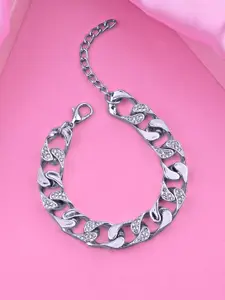 Estele Women Silver-Plated Link Bracelet