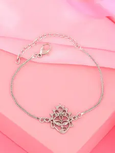 Estele Women Silver-Plated Charm Bracelet