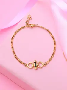 Estele Women Gold-Plated Link Bracelet