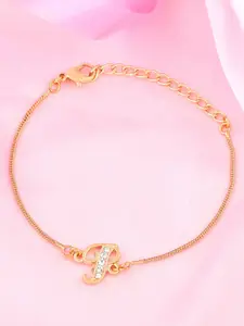 Estele Women Crystals Gold-Plated Link Bracelet