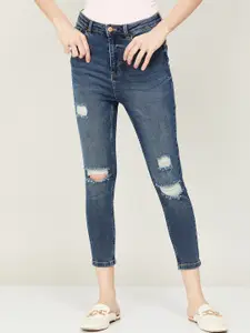 Ginger by Lifestyle Women Mildly Distressed Light Fade Jeans