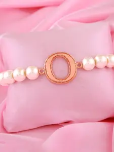 Estele Women Pearls Rose Gold-Plated Bracelet