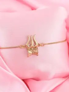 Estele Women Temple Gold-Plated Charm Bracelet