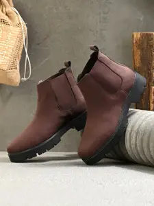 El Paso Women Faux Leather Chelsea Boots