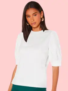 Dream Beauty Fashion Puff Sleeves Round Neck Top