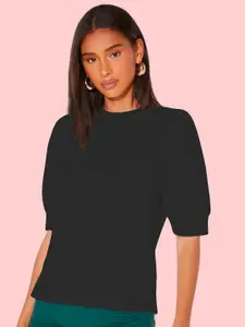 Dream Beauty Fashion Puff Sleeves Round Neck Top