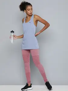 Puma Women Studio Foundation Relax Fit Solid Drycell Training Tank Sustainable Top With Ruched Detail