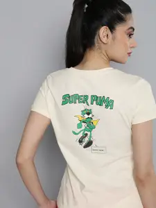 Puma Women Printed Multi Graphic Pure Cotton T-shirt