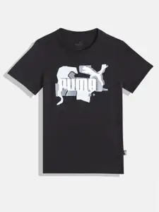 Puma Boys Essential Street Art Logo Youth Pure Cotton T-shirt