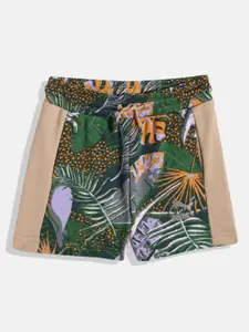 Puma Girls Tropical Print Regular Fit Mid-Rise T7 Vacay Queen AOP Youth Regular Sustainable Shorts