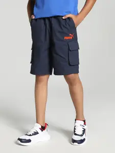 Puma Boys Checked Pure Cotton Regular fit Cargo Shorts