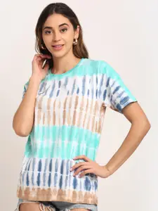 Ennoble Women  Tie and Dye Dyed Cotton T-shirt