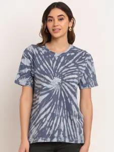 Ennoble Women Tie and Dye Oversize Fit Cotton T-shirt
