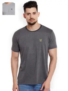 MACK JONNEY MACK Pack of 2 Grey Pure Cotton T-shirts