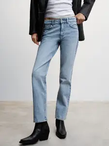 MANGO Straight Fit Mid Rise Jeans