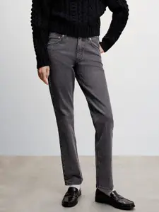 MANGO Women Straight Fit Stretchable Sustainable Jeans