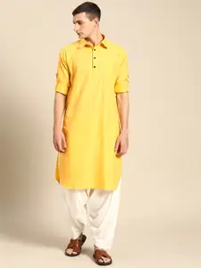 RAJUBHAI HARGOVINDAS Men Pure Cotton Pathani Kurta
