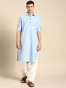 RAJUBHAI HARGOVINDAS Men Pure Cotton Pathani Kurta