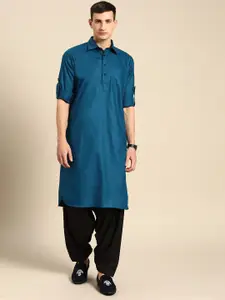 RAJUBHAI HARGOVINDAS Men Solid Pathani Kurta