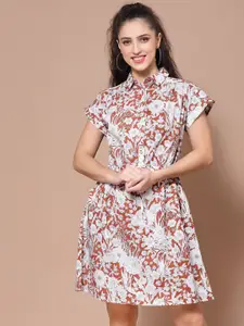 HOUSE OF KKARMA Floral Shirt Cotton Dress