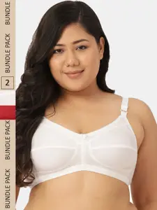Sztori Pack of 2 Non-Wired Non-Padded Bra SZ-P-CONCENT-WHT-MR-2