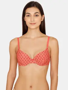 Zivame Abstract Printed Underwired Lightly Padded Bra