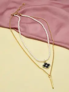 AMI Gold-Plated 2 Layered Necklace