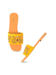 DESI COLOUR Women Embellished Ethnic Open Toe Flats