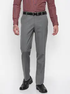Arrow Men Grey Smart Fit Autoflex Regular Fit Solid Formal Trousers